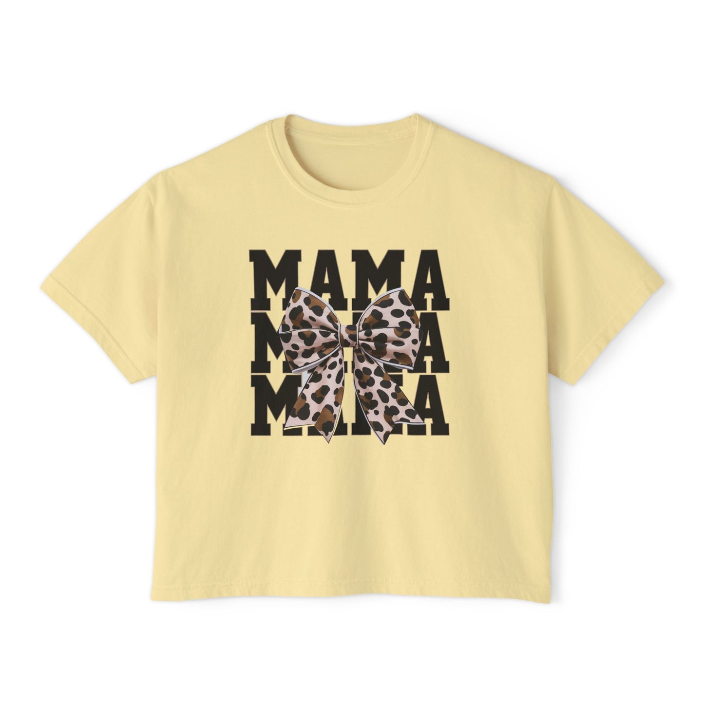 Leopard MAMA Boxy Tee