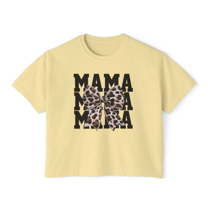 Leopard MAMA Boxy Tee
