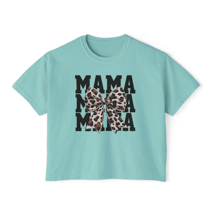 Leopard MAMA Boxy Tee