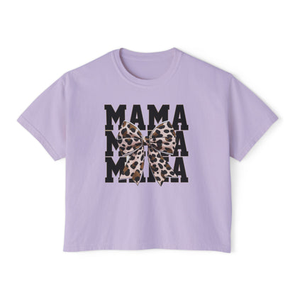 Leopard MAMA Boxy Tee