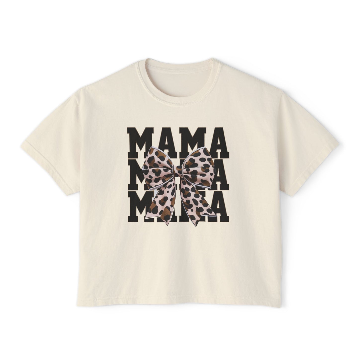 Leopard MAMA Boxy Tee