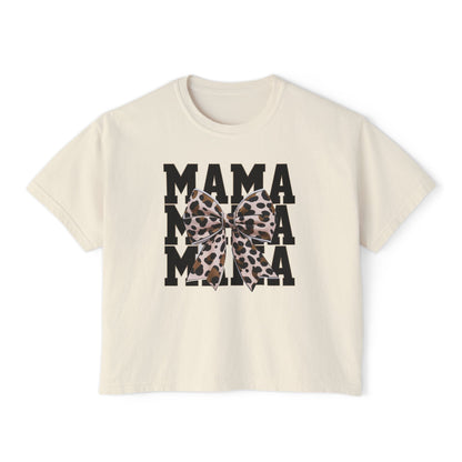 Leopard MAMA Boxy Tee