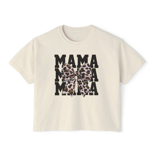 Leopard MAMA Boxy Tee