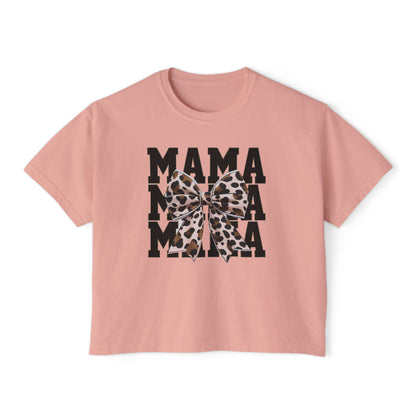 Leopard MAMA Boxy Tee
